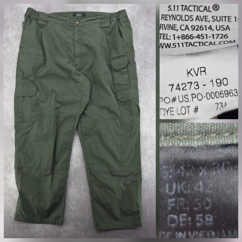 5.11 Tactical Taclite Pro Cargo Pants Mens 42x30 TDU Green Ripstop Work 74273